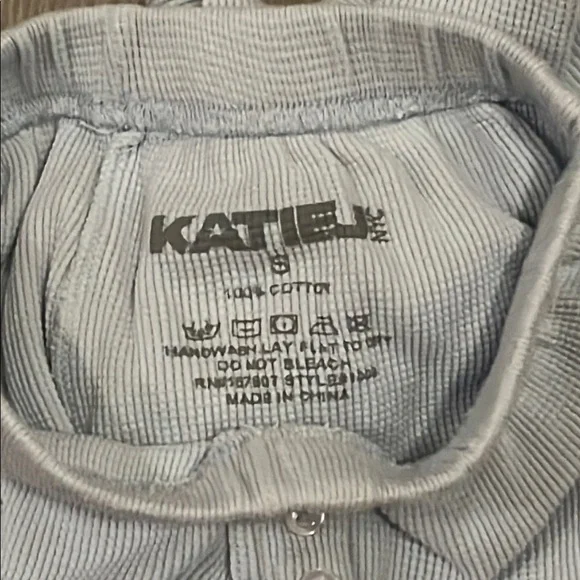 Katie J NYC Girls Light Blue Waffle Pants Size: S